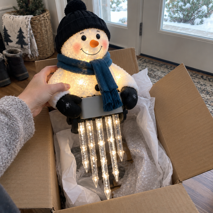 🔥LAST DAY 49% OFF☃️WinterGlow Snowman Icicle Light Decor