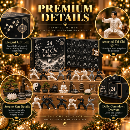 🎅CHRISTMAS KICKOFF 49% OFF - 2026 Days of Tai Chi Balance Blind Box - 24-Day Festive Countdown, Tai Chi Collectible Figures Blind Box - Gift For Tai Chi Lovers