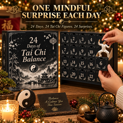 🎅CHRISTMAS KICKOFF 49% OFF - 2026 Days of Tai Chi Balance Blind Box - 24-Day Festive Countdown, Tai Chi Collectible Figures Blind Box - Gift For Tai Chi Lovers