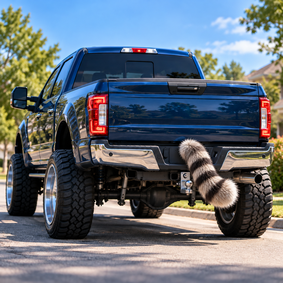 🐾 LED Animal Tail for Trucks – Funny Swaying Hitch Accessory for Pickups & Lifted Trucks