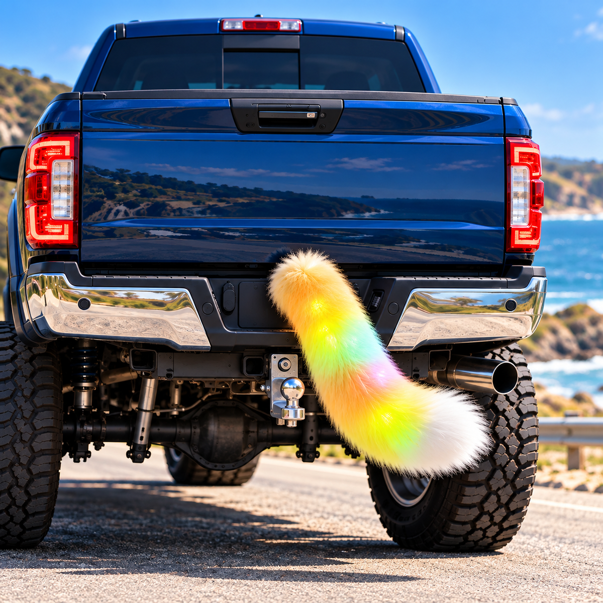 🐾 LED Animal Tail for Trucks – Funny Swaying Hitch Accessory for Pickups & Lifted Trucks