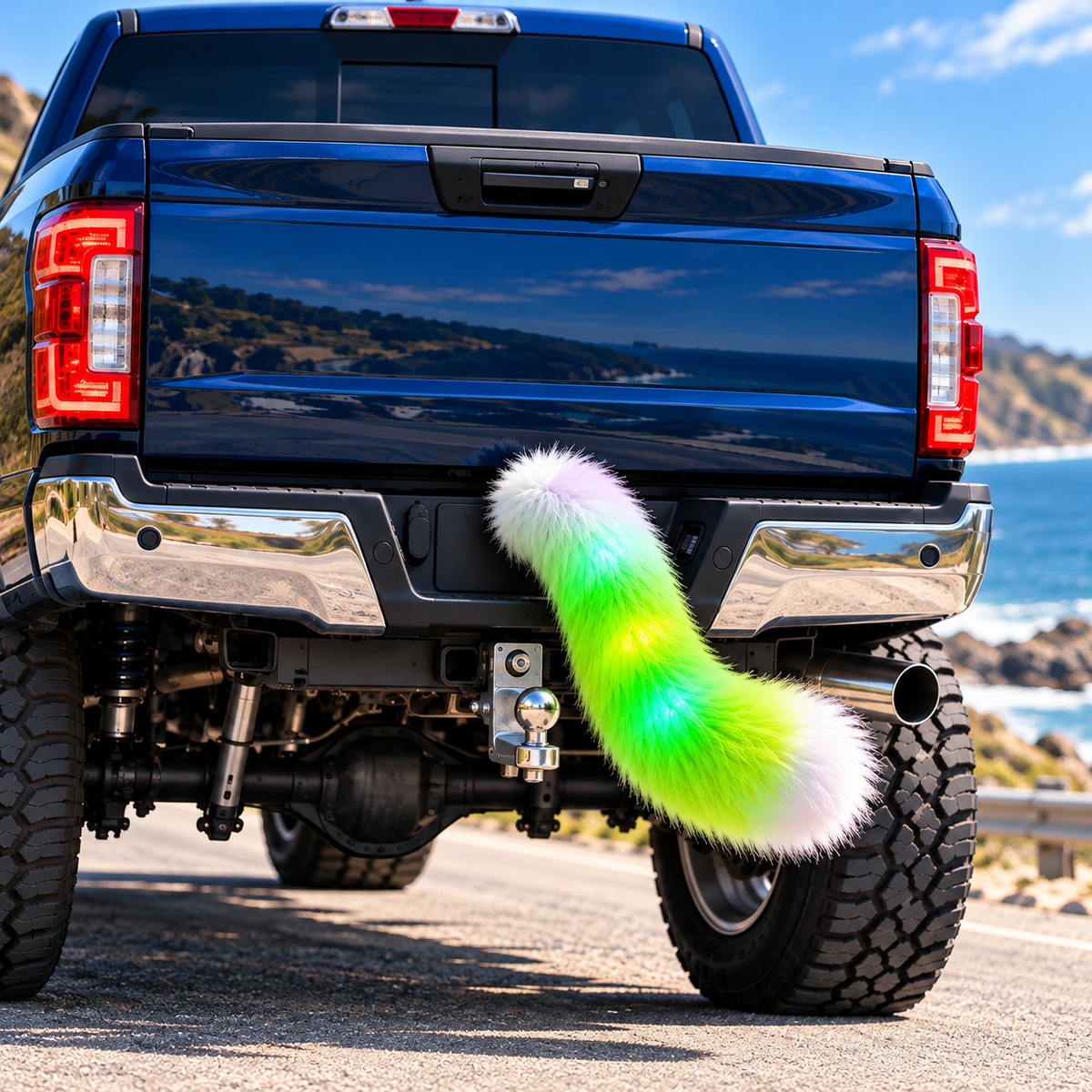 🐾 LED Animal Tail for Trucks – Funny Swaying Hitch Accessory for Pickups & Lifted Trucks