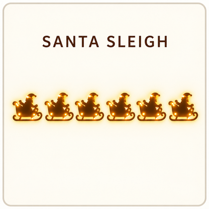 Light-Up Santa & Reindeer LED Wall Decor – Remote Control Christmas Holiday Decoration