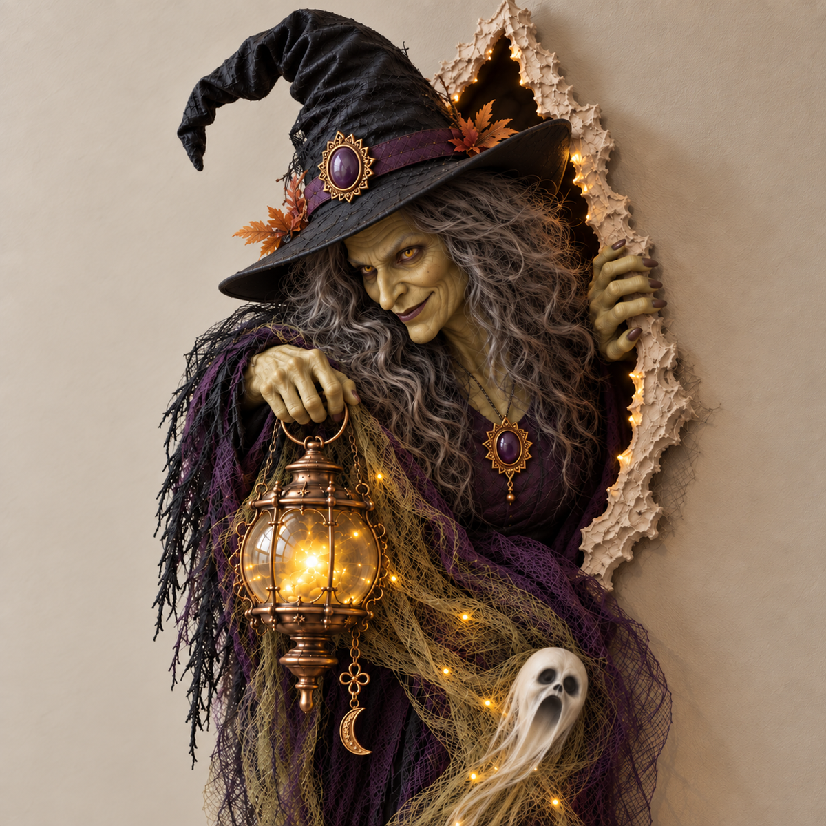 🎃 Enchanted Witch Wall Light™ — Bring Your Walls to Life This Halloween