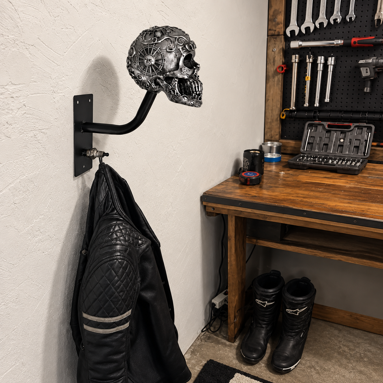🏍️Skull Motorcycle Helmet Holder