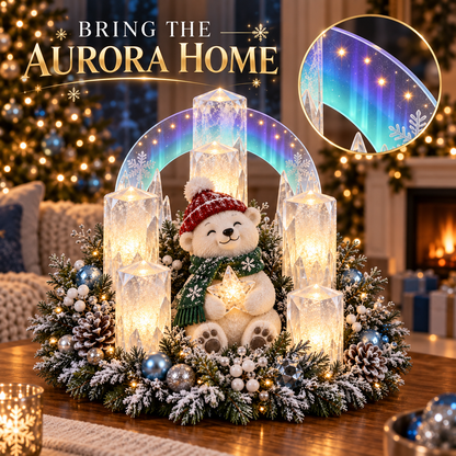 🎅🎄 Glowing Christmas Centerpiece with Warm Flameless Candlelight ✨🕯️