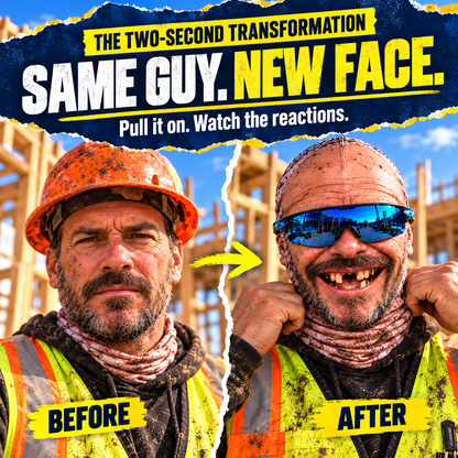 😂 Funny Face Ski Mask — A Prank Gift for the Construction Site 🎁