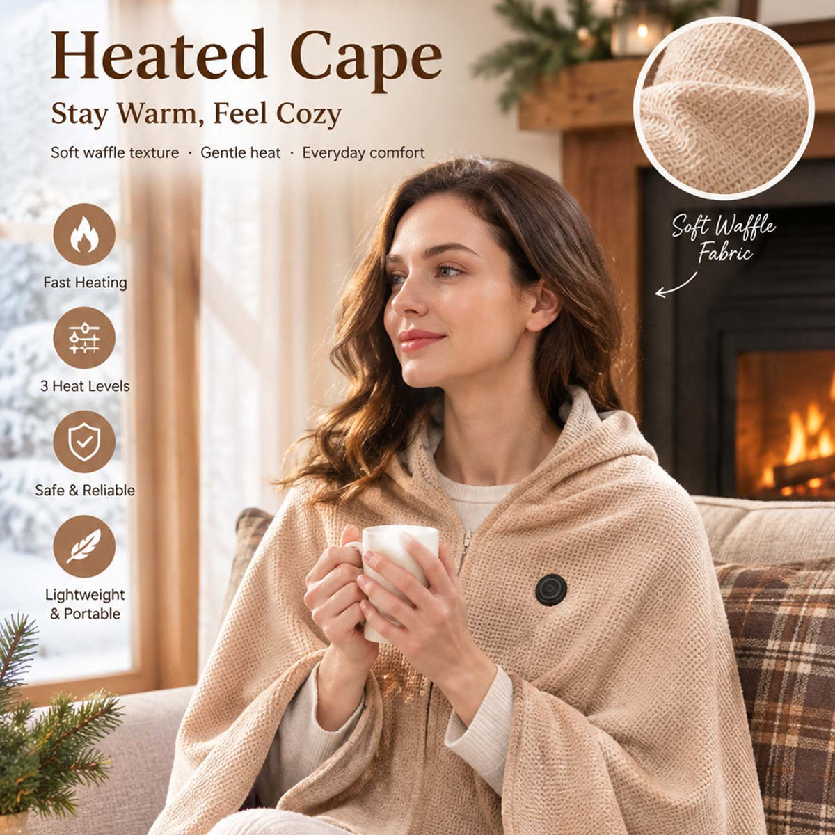 🎉 50% Off Sale 🔥 Heated Wearable Blanket – Stay Warm at Your Desk Without Bulky Layers