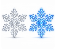 ❄️ Remote-Controlled Snowflake Wall Light Set – Blue & White Christmas Décor