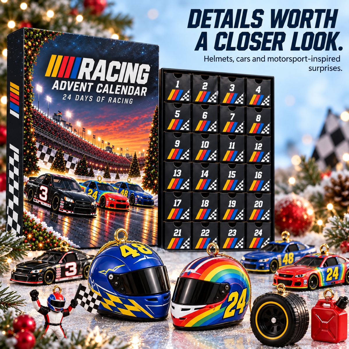 🏁🎄 24-Day Racing Advent Calendar – Daily Collectible Surprises for Motorsport Fans 🎁