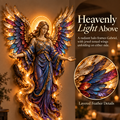 ⏰ 50% Off Sale ✝️ Heavenly Radiance™ Lighted Angel Wall Sculpture ✨