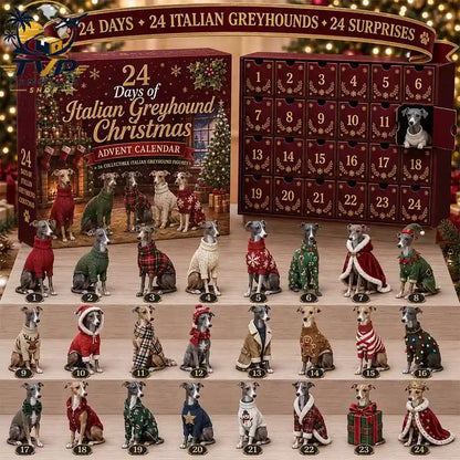 Italian Greyhound Christmas Collectible Advent Calendar 2026