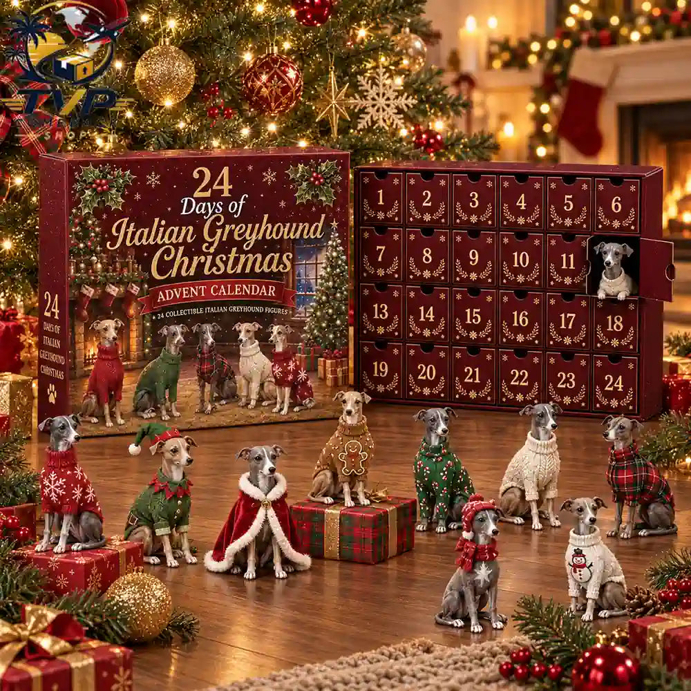 Italian Greyhound Christmas collectible figures