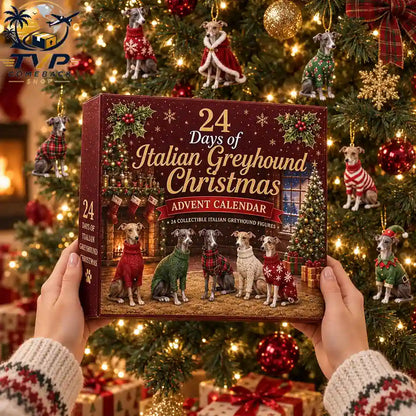 Italian Greyhound Christmas Collectible Advent Calendar 2026