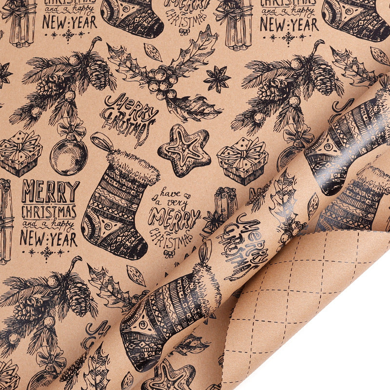 🎄 Vintage Christmas Wrapping Paper Roll – Festive Holiday Gift Wrap
