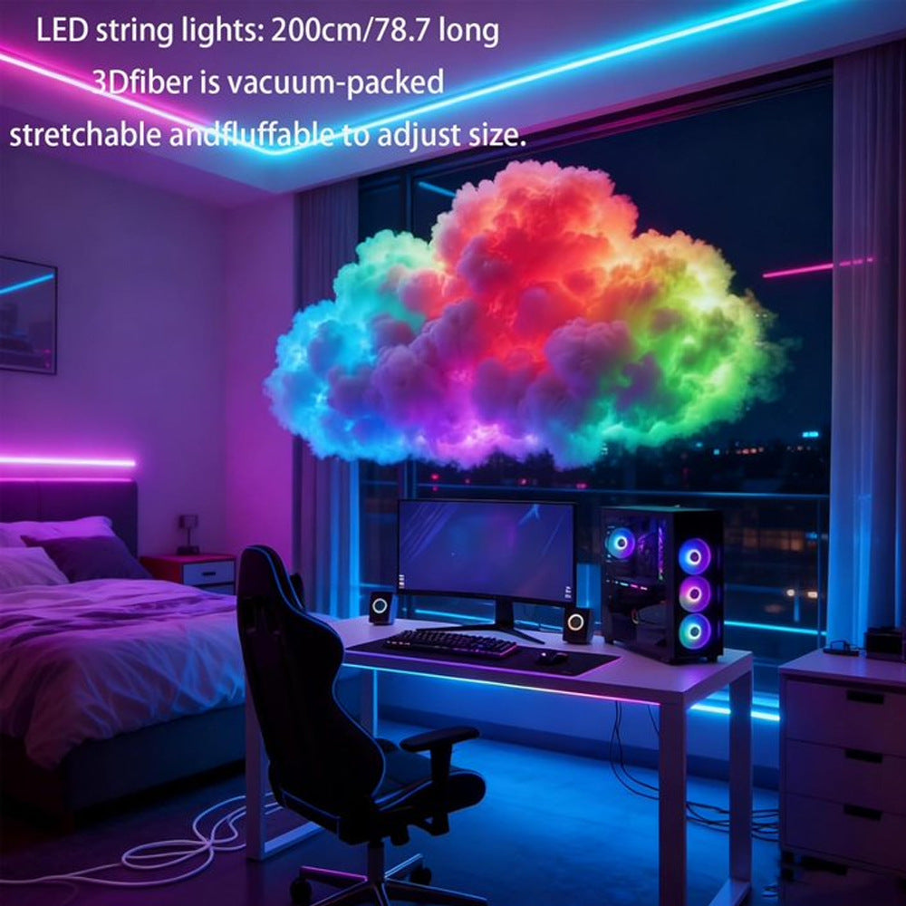 ☁️ DIY Multicolor LED Cloud Lights – Thundercloud Room Decor for a Unique Atmosphere ✨