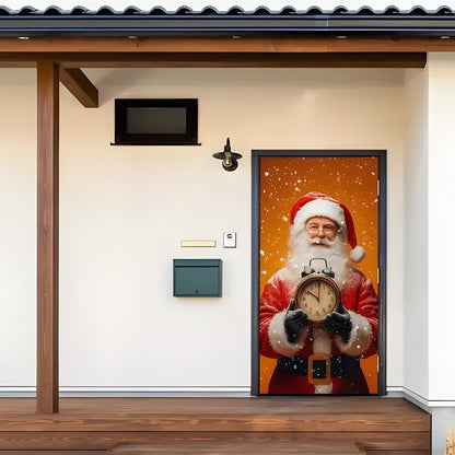 🎅 Santa & Reindeer Christmas Door Cover – Instant Holiday Door Makeover