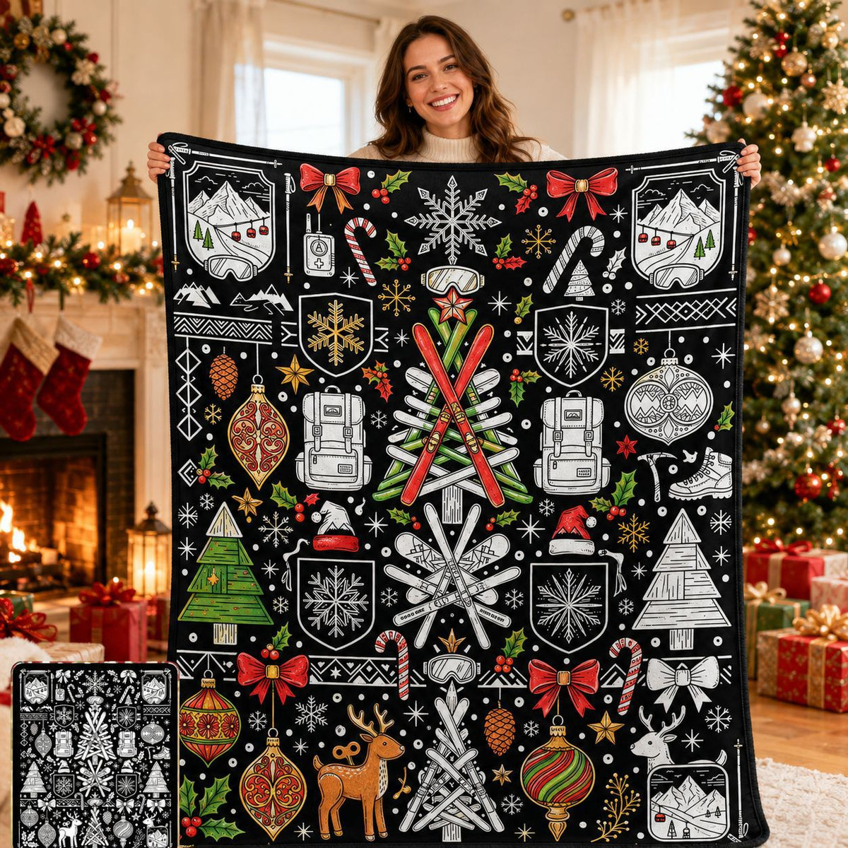 🎨DIY Christmas Coloring Blanket – Color-Your-Own Holiday Family Activity🎄