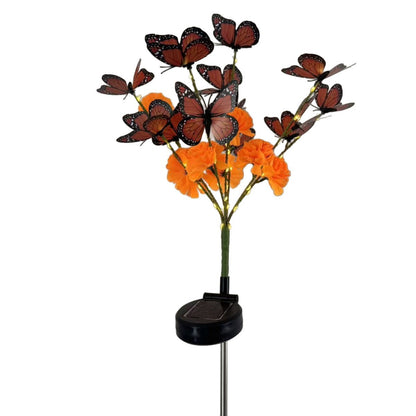 💀🕯️ Solar Marigold Butterfly Memorial Garden Lights – Heartfelt Outdoor Tribute Decor