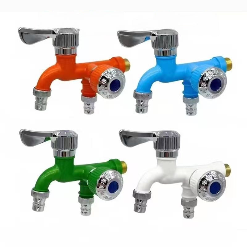 💧 Dual-Outlet Faucet – Two Independent Water Connections for Laundry, Garden & Everyday Cleaning