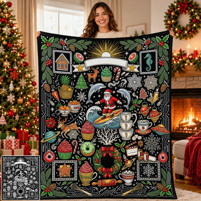 🎨DIY Christmas Coloring Blanket – Color-Your-Own Holiday Family Activity🎄
