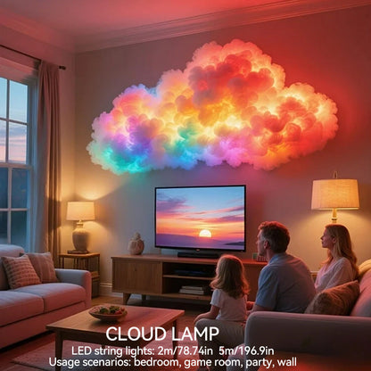☁️ DIY Multicolor LED Cloud Lights – Thundercloud Room Decor for a Unique Atmosphere ✨