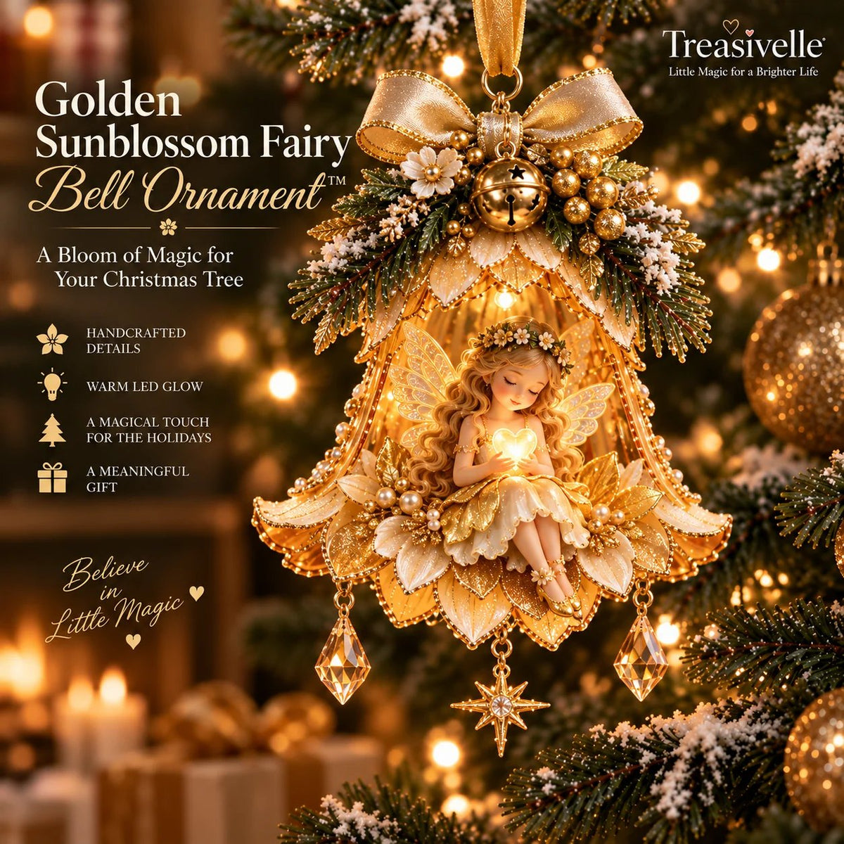 ⏳ Last Day 49% OFF – 🧚 Enchanted Fairy Bell Christmas Ornament™ | 7 Light-Up Floral Designs with Warm LED Glow & Crystal Charms ✨
