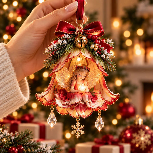 ⏳ Last Day 49% OFF – 🧚 Enchanted Fairy Bell Christmas Ornament™ | 7 Light-Up Floral Designs with Warm LED Glow & Crystal Charms ✨