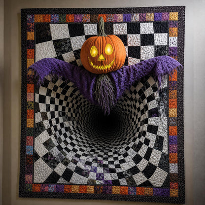 Pumpkin Haunter Art Quilt Hanging NCU0DV2237
