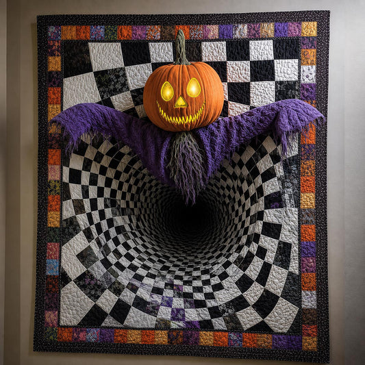 Pumpkin Haunter Art Quilt Hanging NCU0DV2237