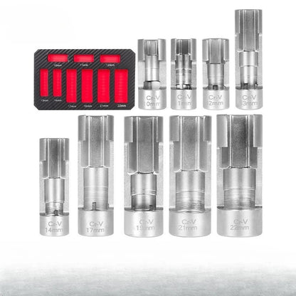 🔧 9-Piece Open-Side Fuel Line Socket Set | 10–22mm Diesel Injector Wrench Kit