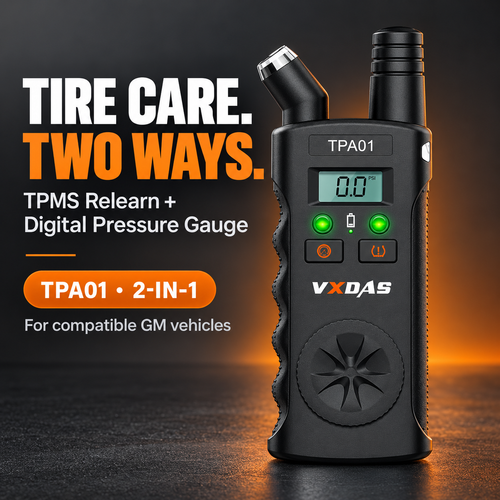 🚗 2-in-1 TPMS Relearn Tool & Digital Tire Pressure Gauge for GM