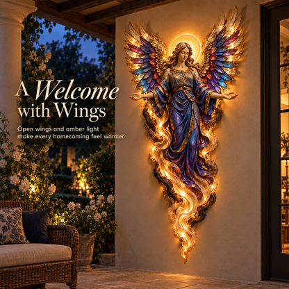 ⏰ 50% Off Sale ✝️ Heavenly Radiance™ Lighted Angel Wall Sculpture ✨