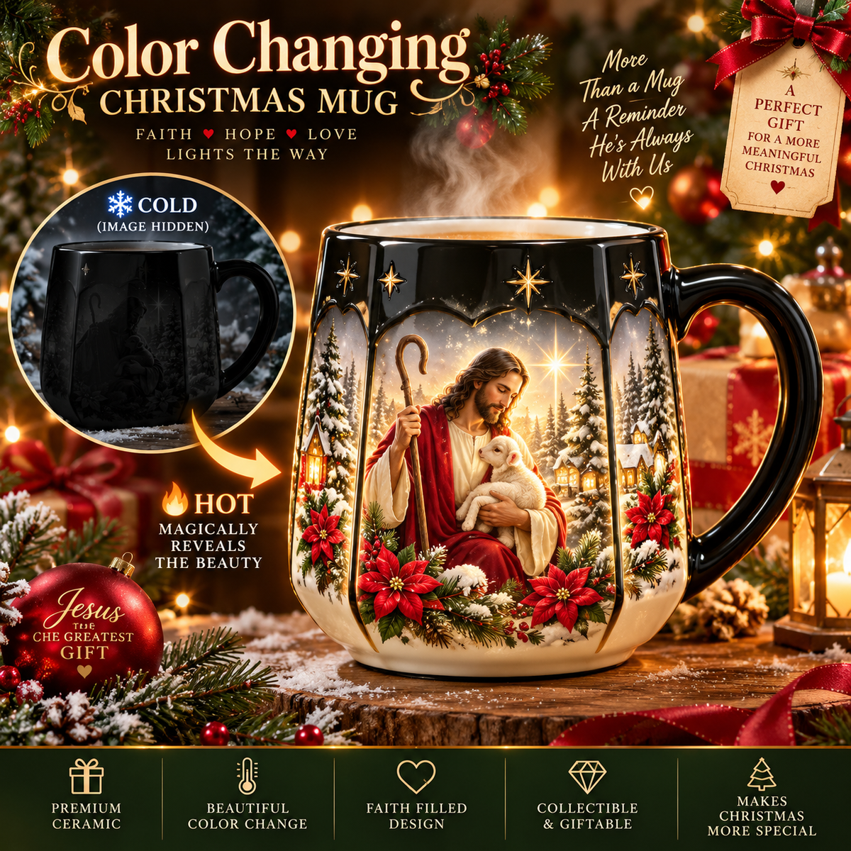 ✨Christmas Magic Color-Changing Mug – Heat Reveal Holiday Gift💫