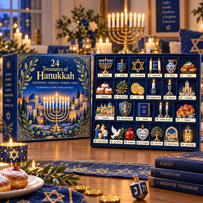 🕎24 Treasures of Hanukkah – Traditions, Symbols & Light Countdown Calendar