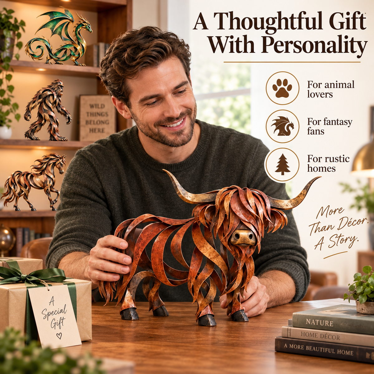🔥Last Day 49% OFF 🐮Ribbon Sculpture Decor