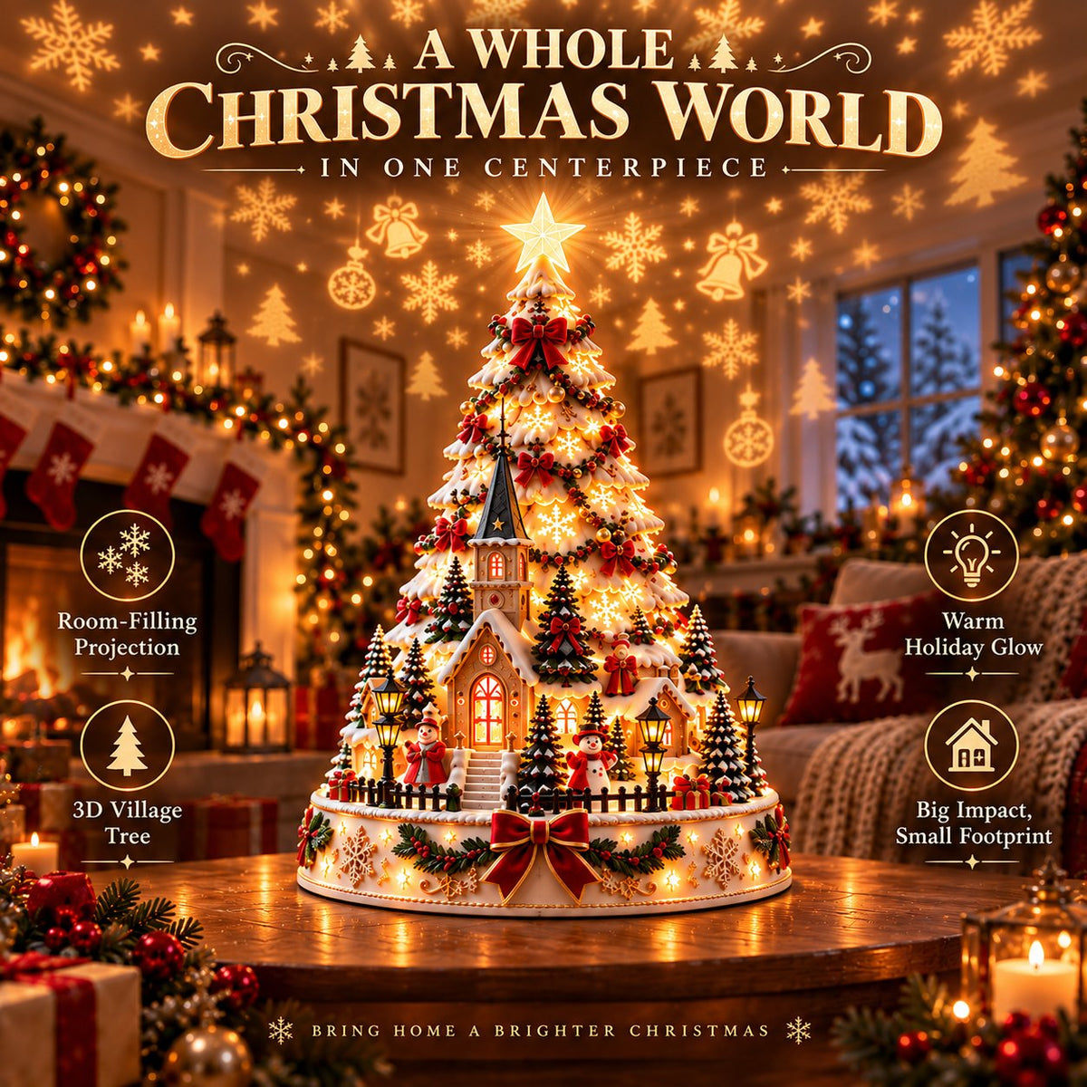 🌟 49% OFF🎄MerryRealm Christmas Village Lightscape Tree