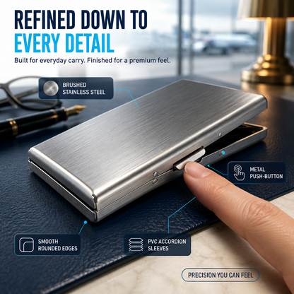 🔥RFID-Blocking Stainless Steel Card Wallet  🔒