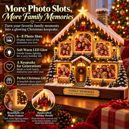 🎄 Family Reunion Memory Christmas Lamp – Lighted Photo House Keepsake
