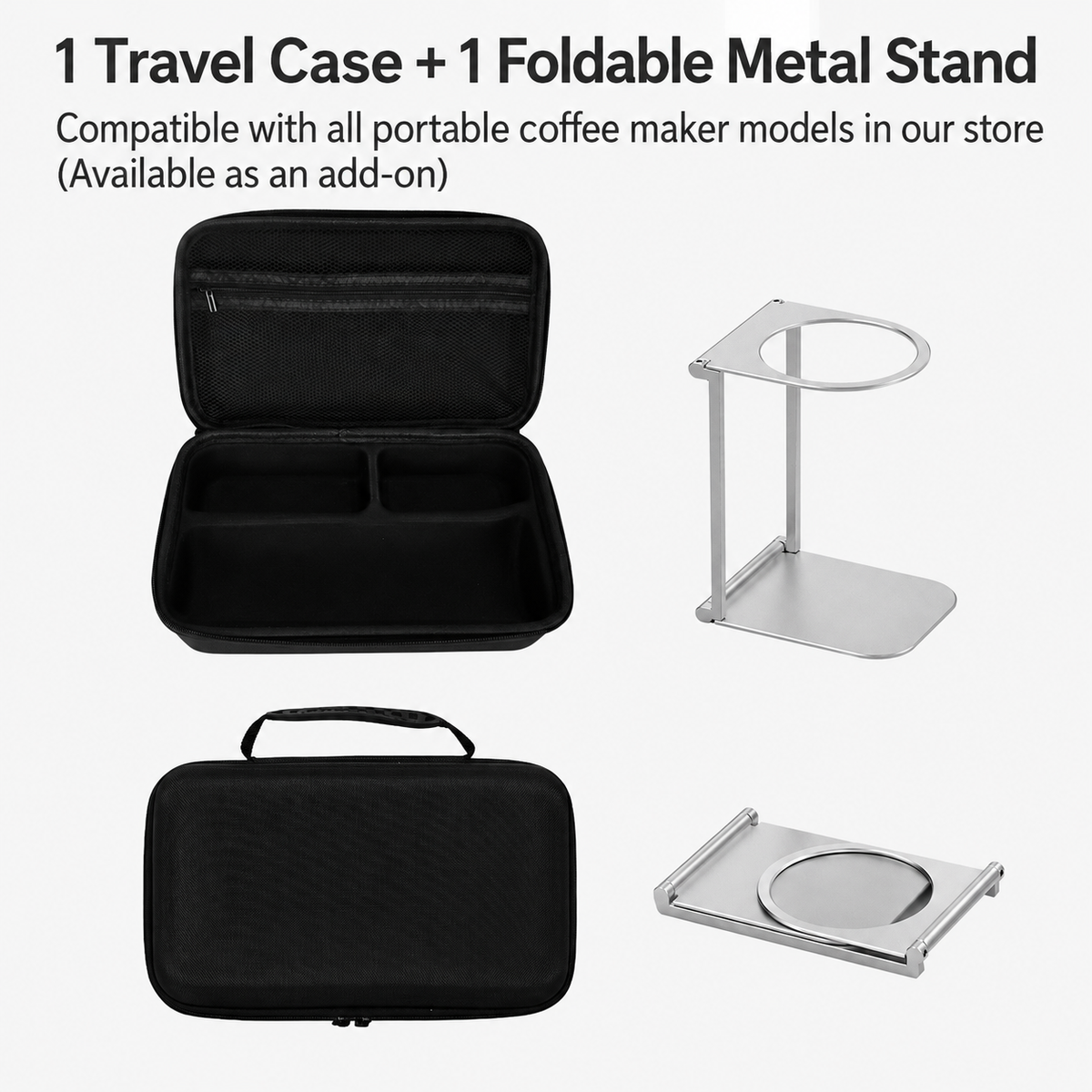 Portable Espresso Coffee Maker – 15-Bar Rechargeable Travel Coffee Machine