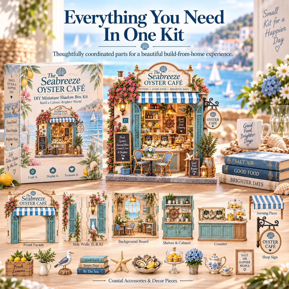 🔥49%OFF🌊🦪 The Seabreeze Oyster Café™-DIY 3D Miniature Coastal Café Kit