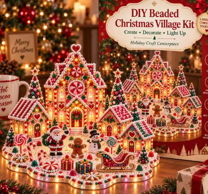 🎃 3D DIY Halloween Village Diamond Art Kit – Spooky Miniature Craft & Holiday Decor