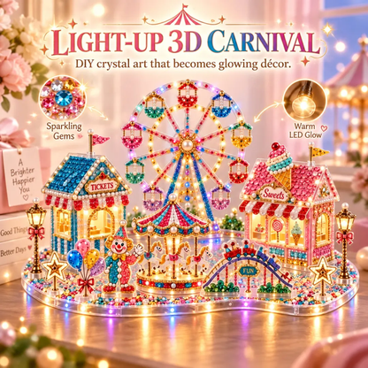 🎡 3D Carnival DIY Crystal Art Kit – Build Your Own Mini Amusement Park