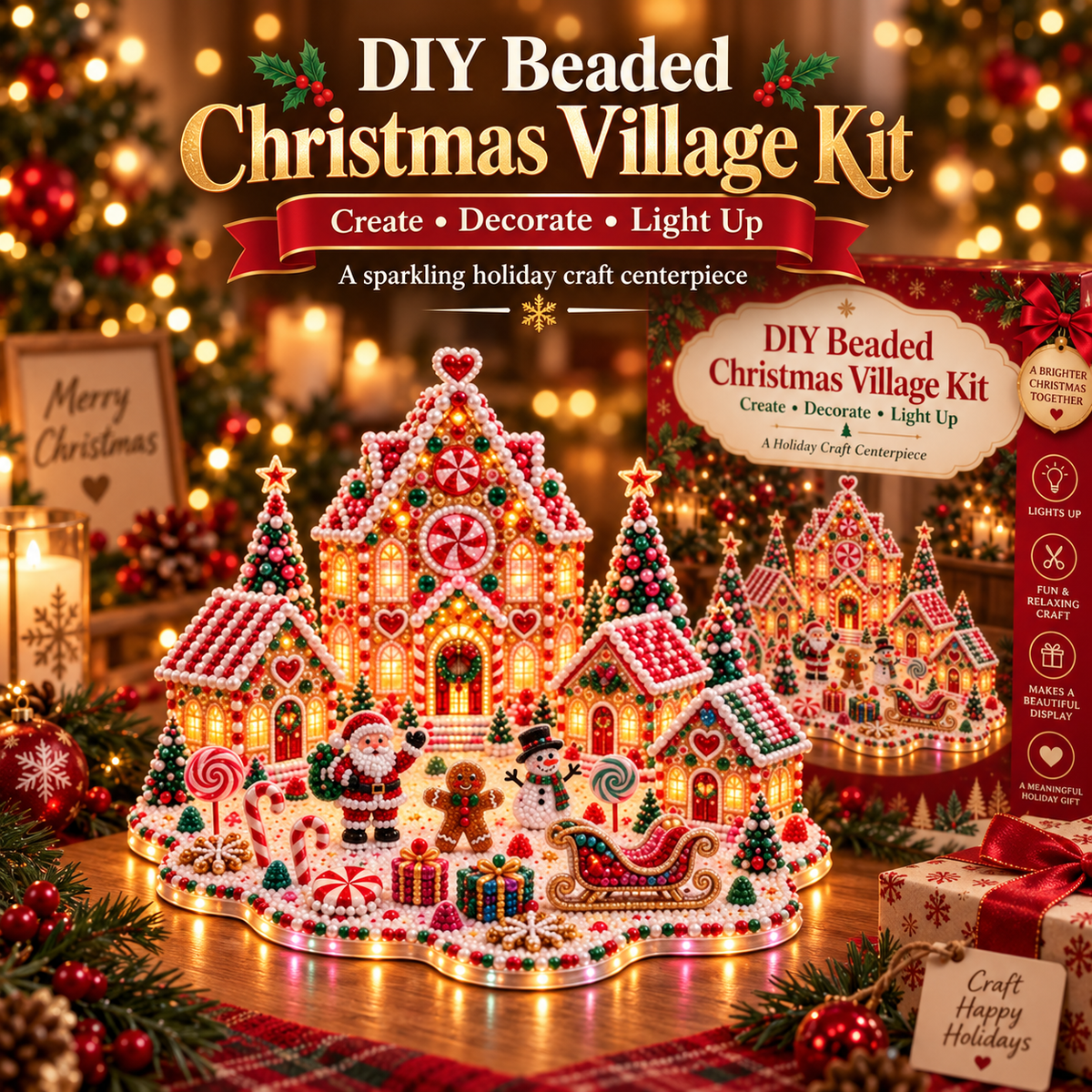 🎃 3D DIY Halloween Village Diamond Art Kit – Spooky Miniature Craft & Holiday Decor