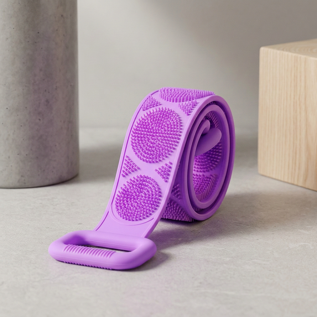 🖐Long double-sided silicone bath scrubber
