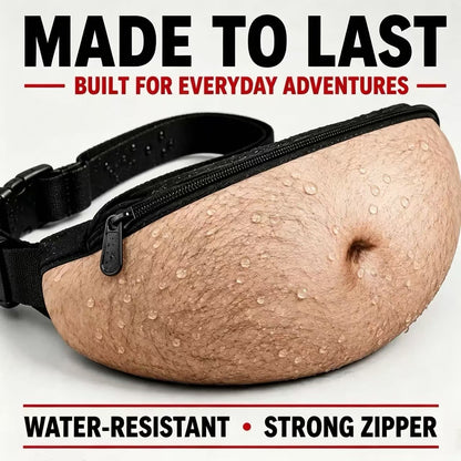 Funny Dad Bod Fanny Pack – Hilarious 3D Gag Gift Waist Bag
