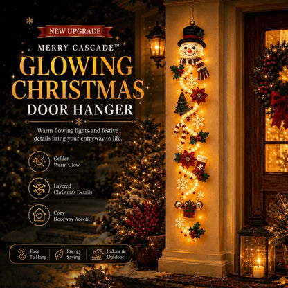 🎄Light‑Up Glowing Christmas Door Hanger ✨ Festive Home Decor