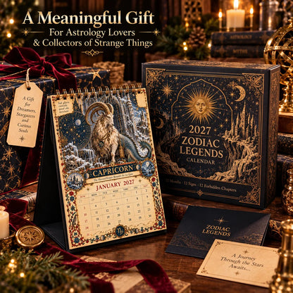 ⏳ Last Day 49% OFF – 🔮 2027 Zodiac Grimoire Desk Calendar | 12 Medieval-Inspired Zodiac Artworks for Astrology & Gothic Art Lovers ✨