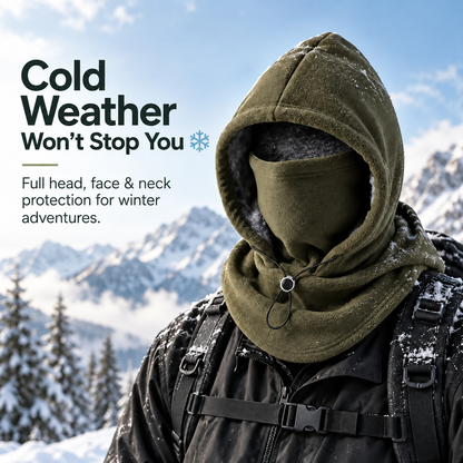45% OFF🥶 Fleece Balaclava Hood – Full Face & Neck Winter Protection for Outdoor Adventures