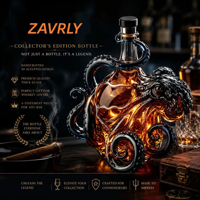 🎁 Father’s Day 49% OFF –  3D Octopus Bottle 🐙🥃(without wine)